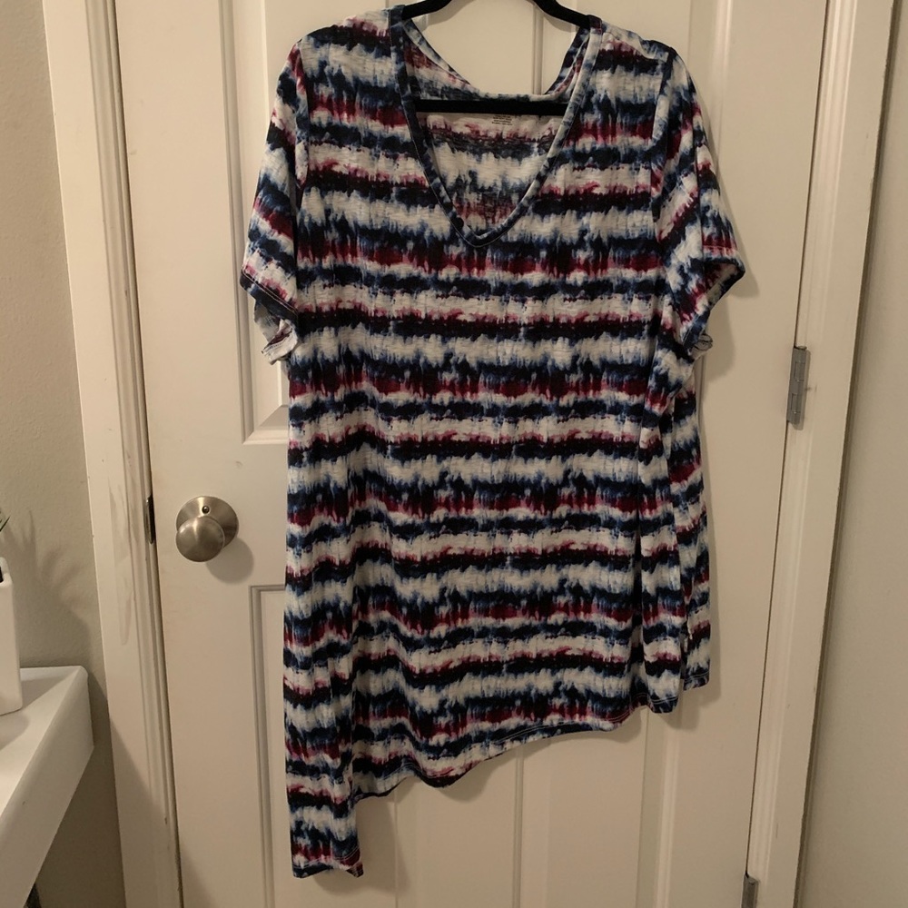 Lane Bryant Tie-Dye Asymmetrical tunic top!
